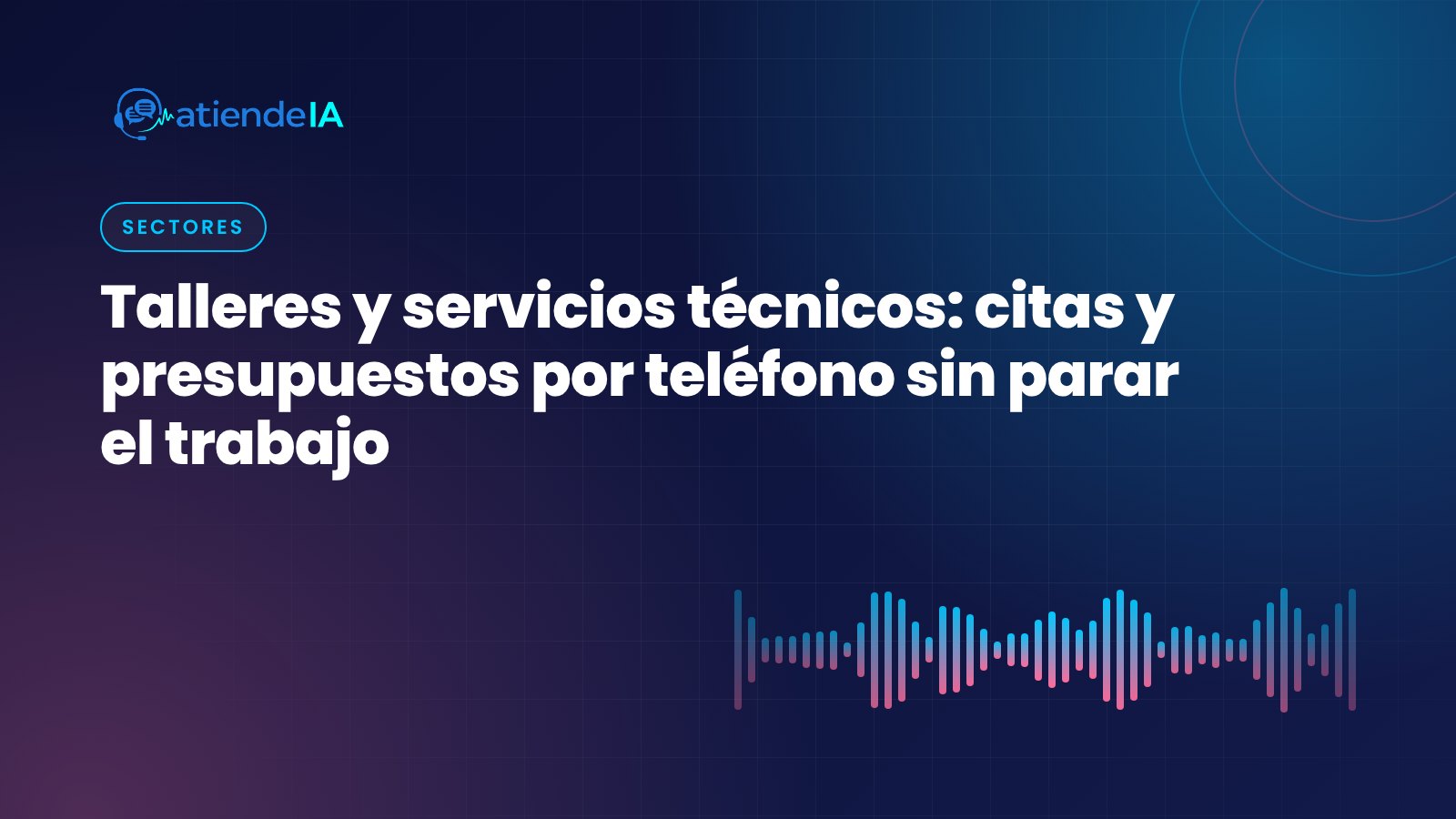 Portada: Talleres y servicios técnicos: citas y presupuestos por teléfono sin parar el trabajo