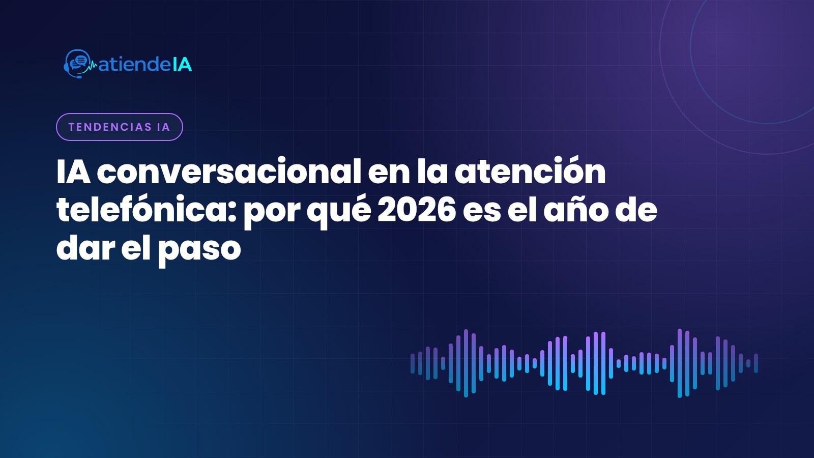 Portada: IA conversacional en la atención telefónica: por qué 2026 es el año de dar el paso