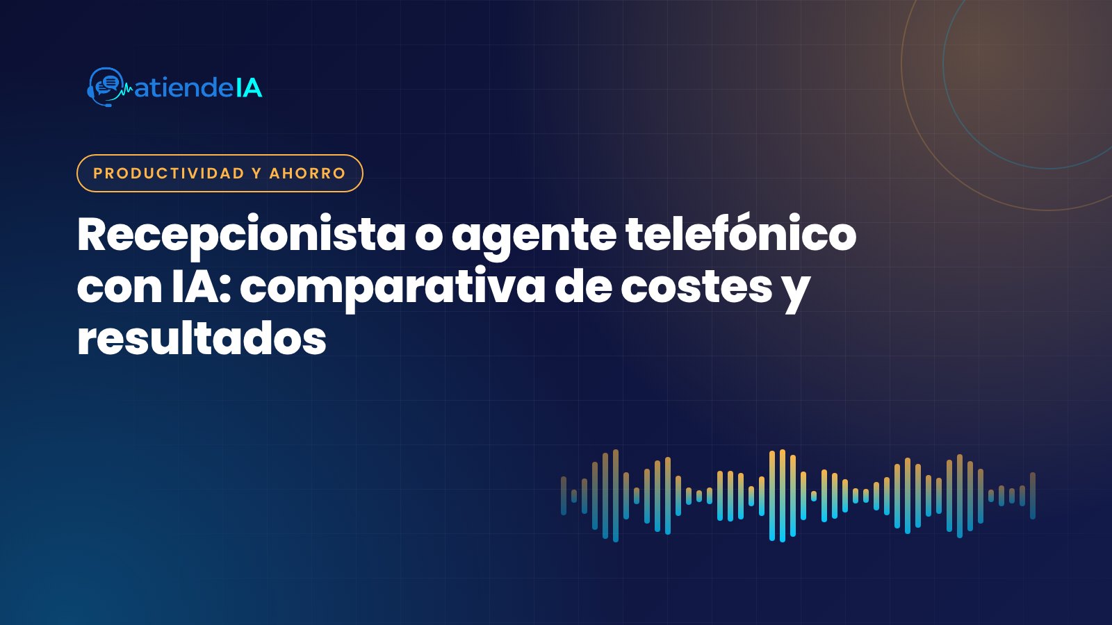 Portada: Recepcionista o agente telefónico con IA: comparativa de costes y resultados
